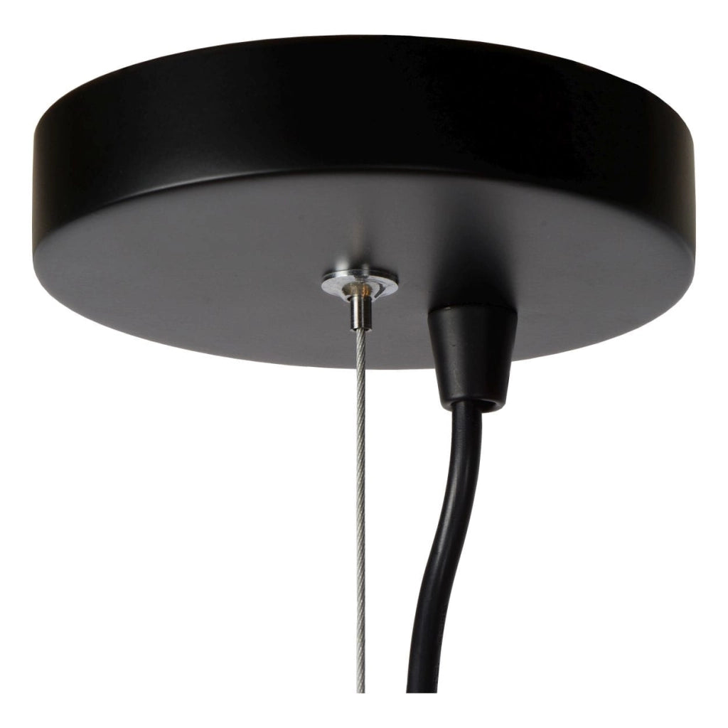 Lampadario Lucide Leanne nero in metallo 10xE27 dimmerabile