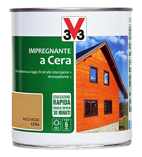 IMPREGANTE CERA ALL'ACQUA NOCE MEDIO 2,5LT - V33