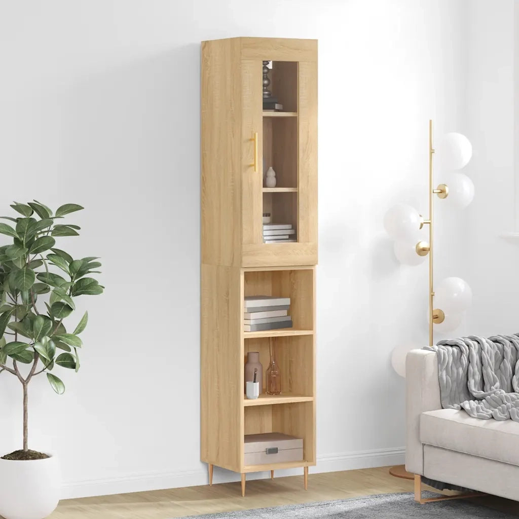 Credenza Rovere Sonoma 34,5x34x180 cm in Legno Multistrato 3199356