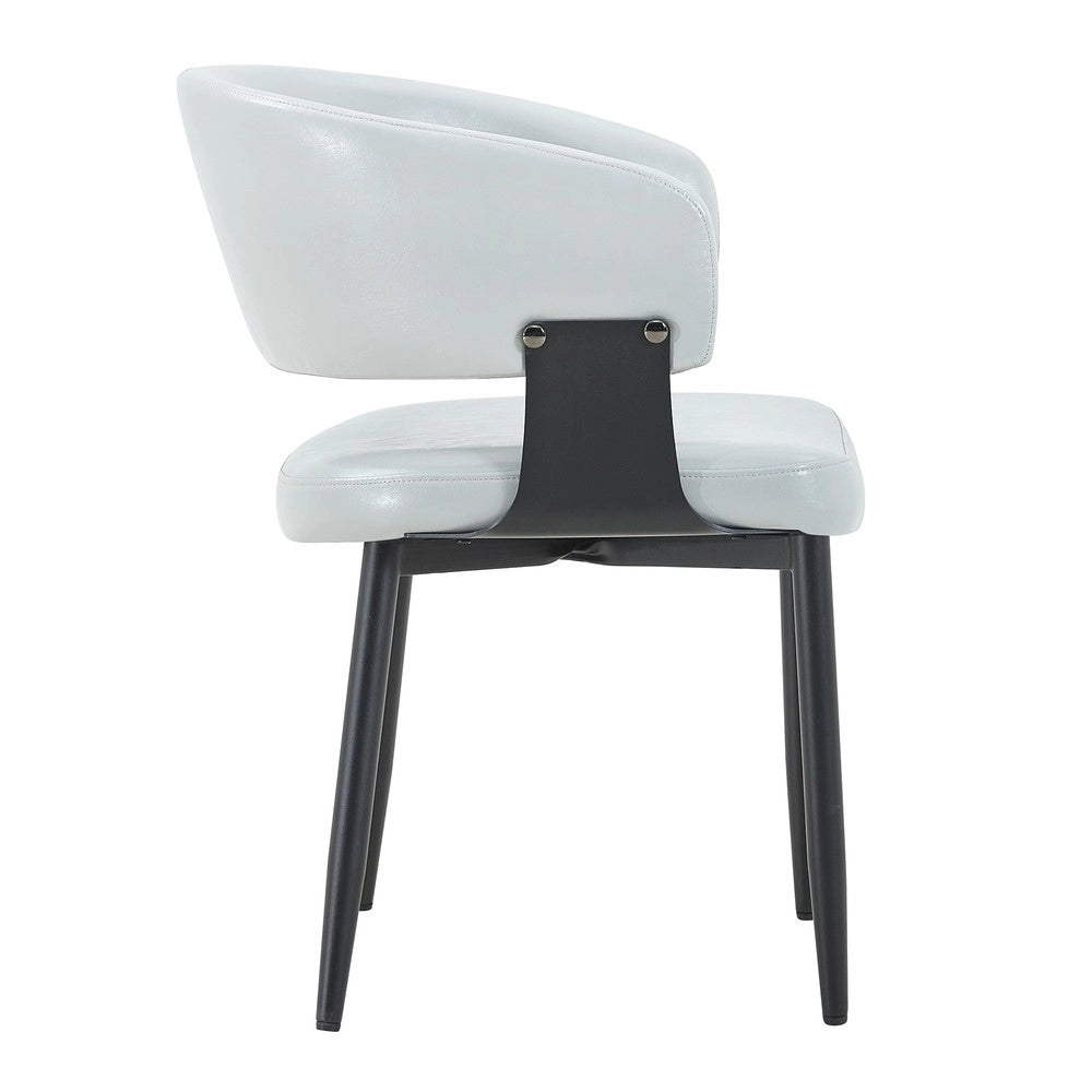 Sedie da Pranzo Set 2 Pezzi Stile Retro ¨C MINIMAL ¨C Similpelle, Braccioli, Gambe in Metallo
