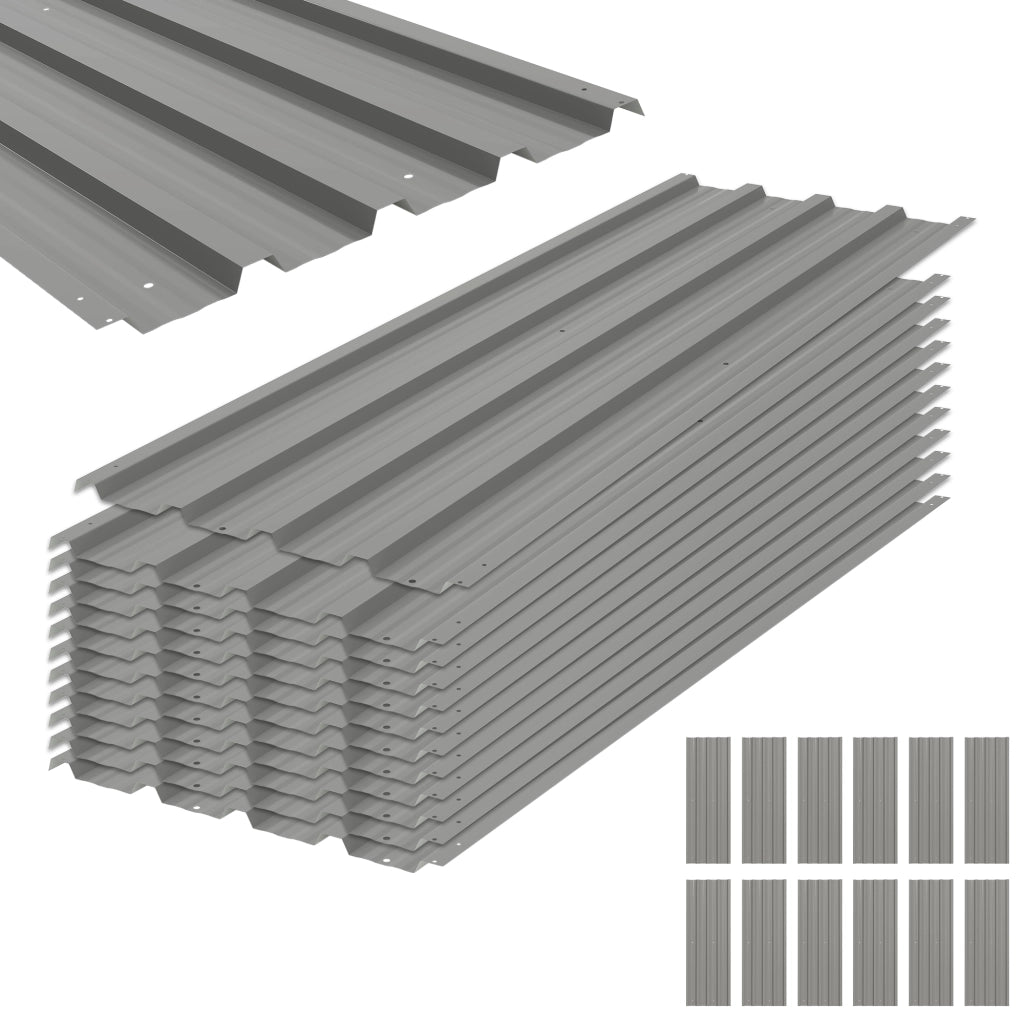 Pannelli in acciaio zincato ¨C zephmum ¨C grigio chiaro 129x45 cm