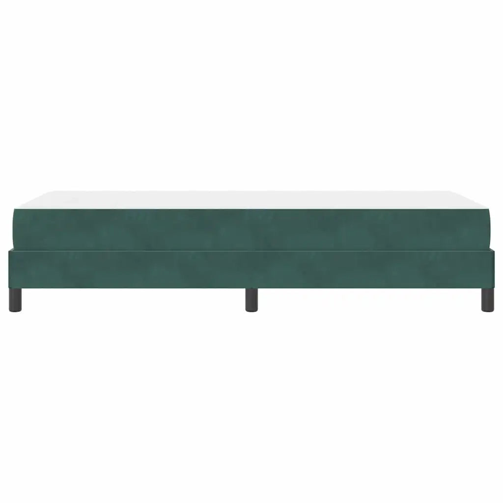 Letto a molle con materasso-Struttura Letto con Materasso Verde Scuro 80 x 200 cm Tessuto