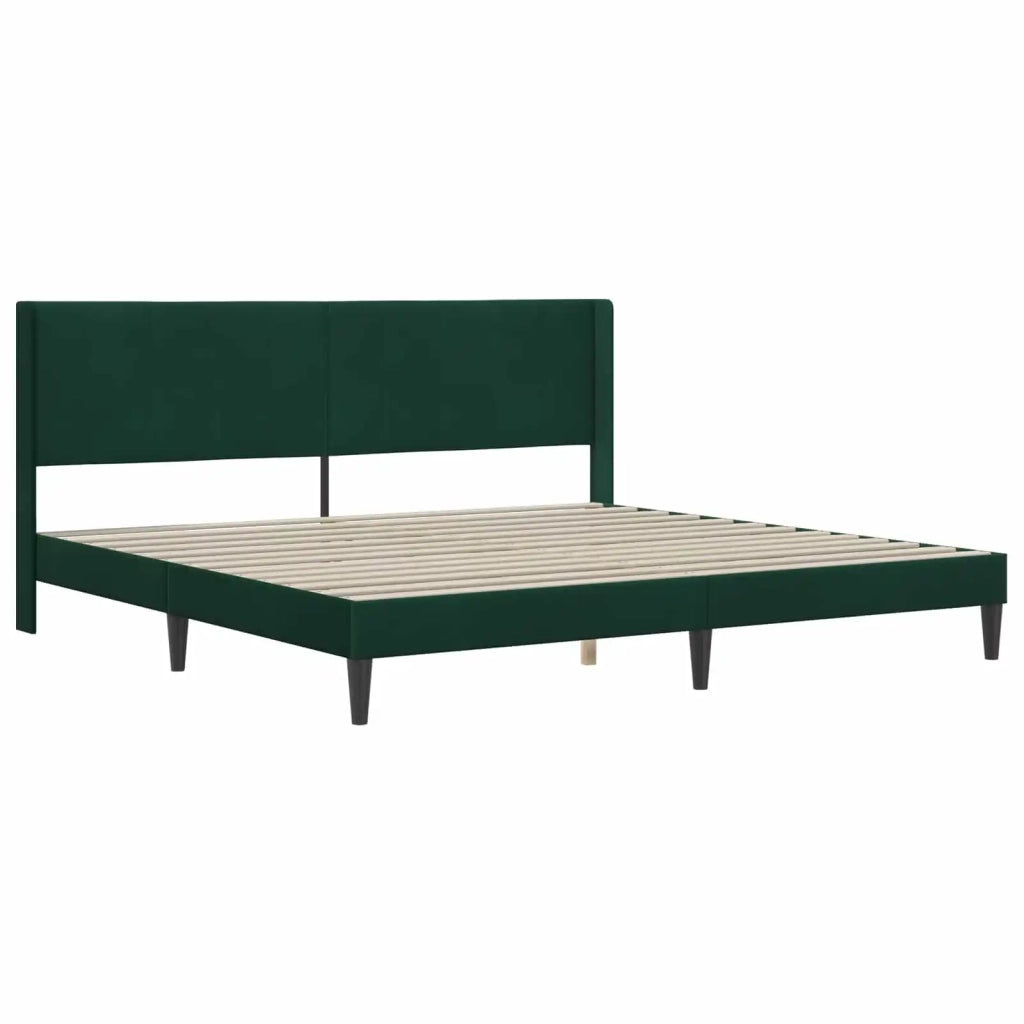 Struttura del letto Verde Scuro 180 x 200 cm Velluto