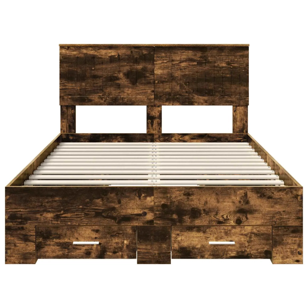 Struttura del letto Rovere fumé 120 x 200 cm Legno multistrato