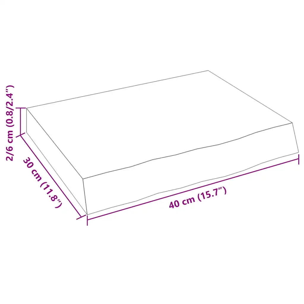 Mensole Parete | Scaffale a Parete | Ripiano a Parete 40x30x(2-6) cm Massello Rovere Non Trattato