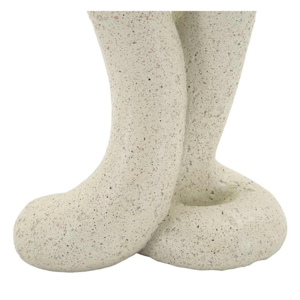 Portacandela VKH750, Beige, Poliresina, 10x6,5x17,5 cm