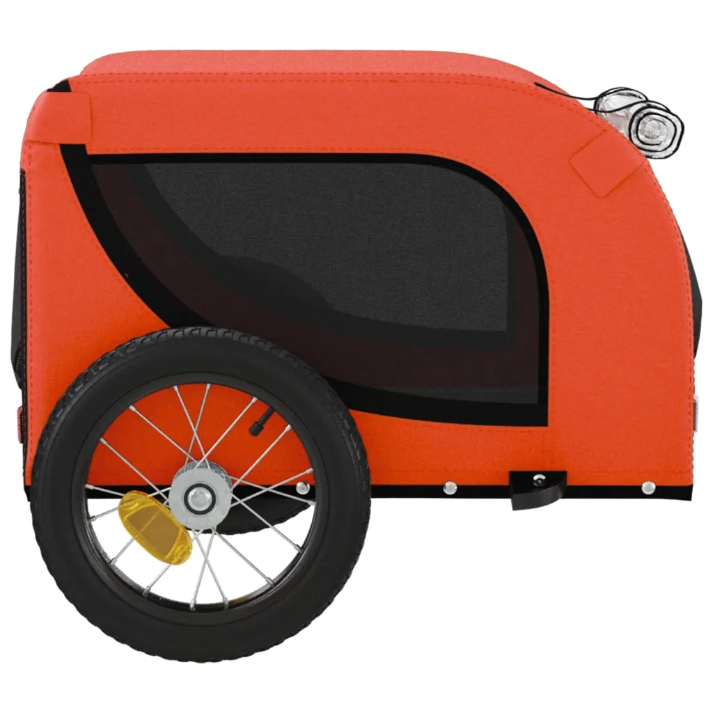 Rimorchio da Bici per Animali Arancione e Nero Oxford e Ferro CFW8574304