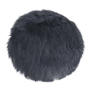 Pouf Lambskin, Grigio, Poliestere, 35x35x6,5 cm