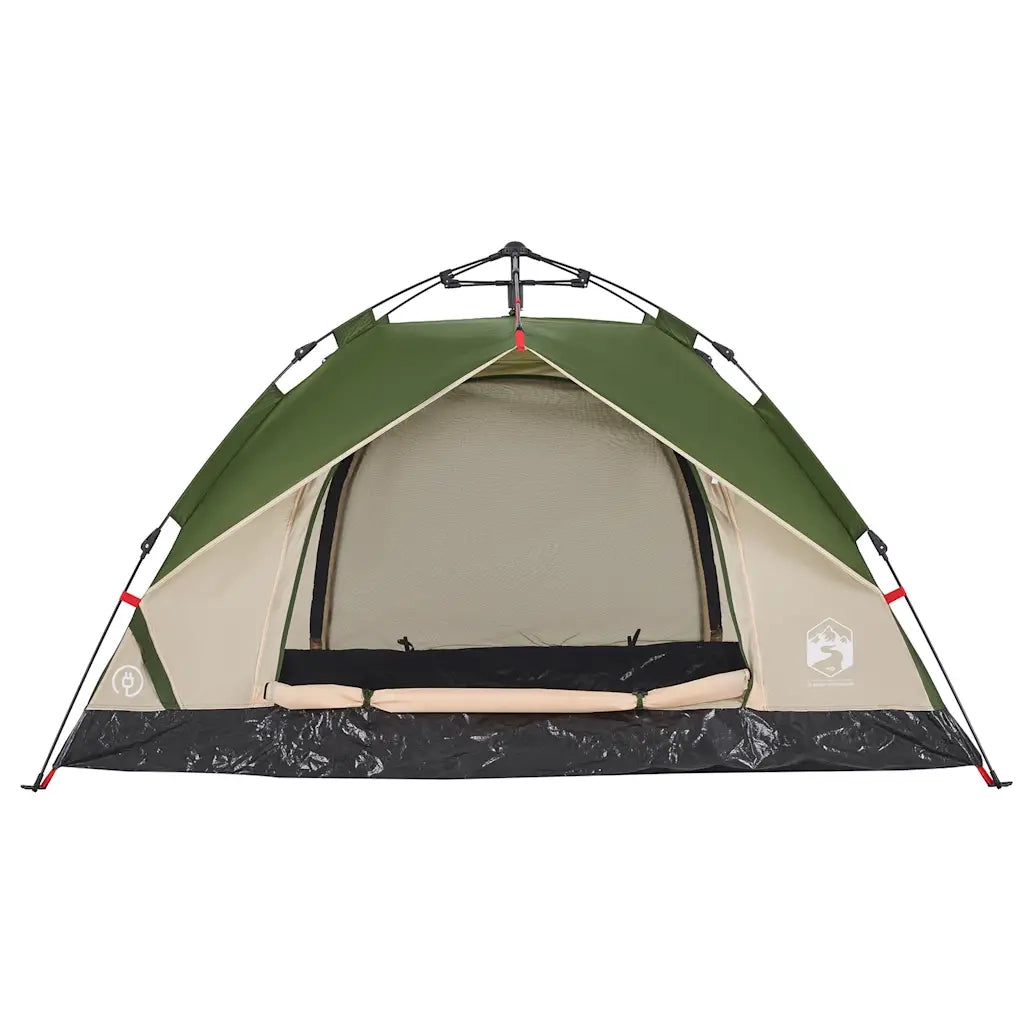 Tenda a Cupola da Campeggio 2 Persone Verde a Rilascio Rapido 4004189
