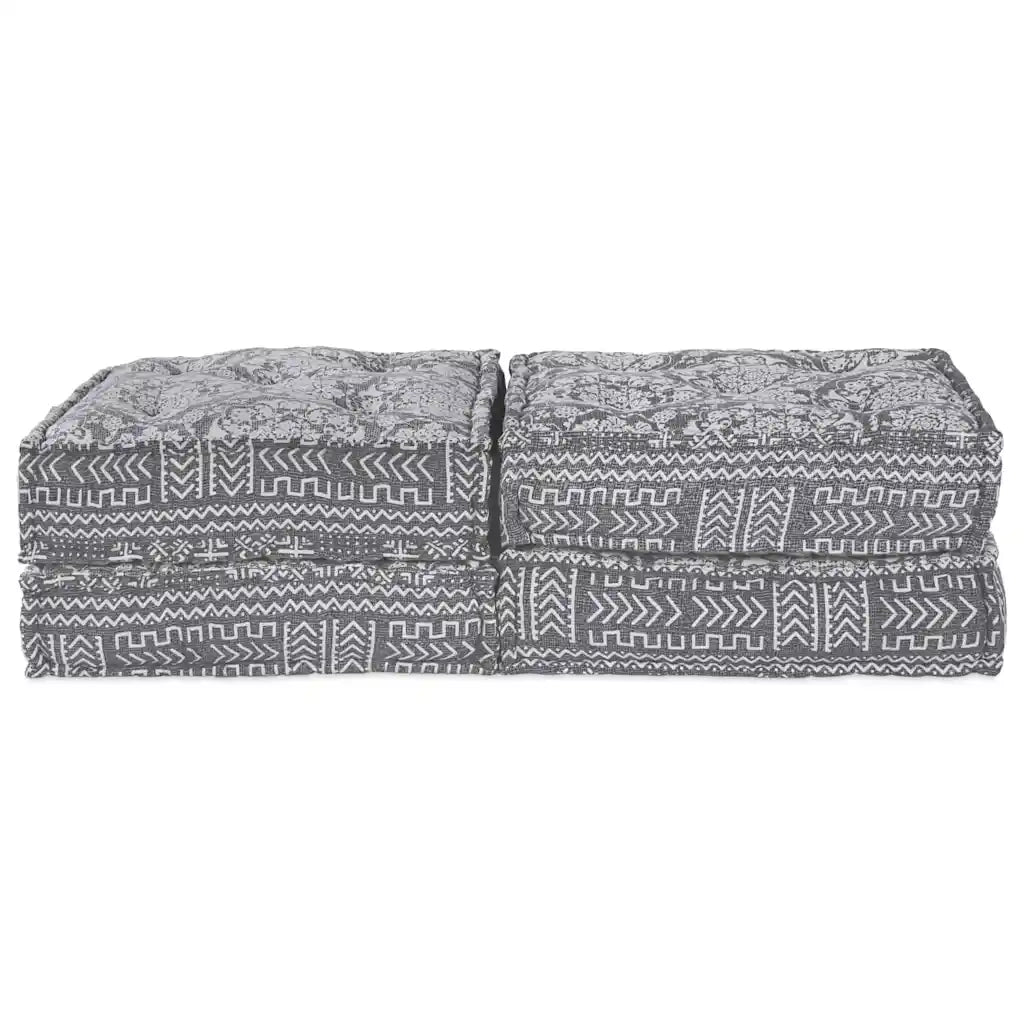 vidaXL Cuscino 2 pcs Grigio chiaro 70 x 70 x 36 cm Poliestere