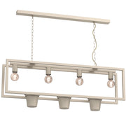 Lampada sospesa decorativa Flores 4xE27 beige Luminex