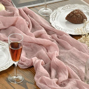 Decorazione per tavolo da cucina boho in poeder rosa per festa di compleanno e matrimonio - 80 x 400 cm