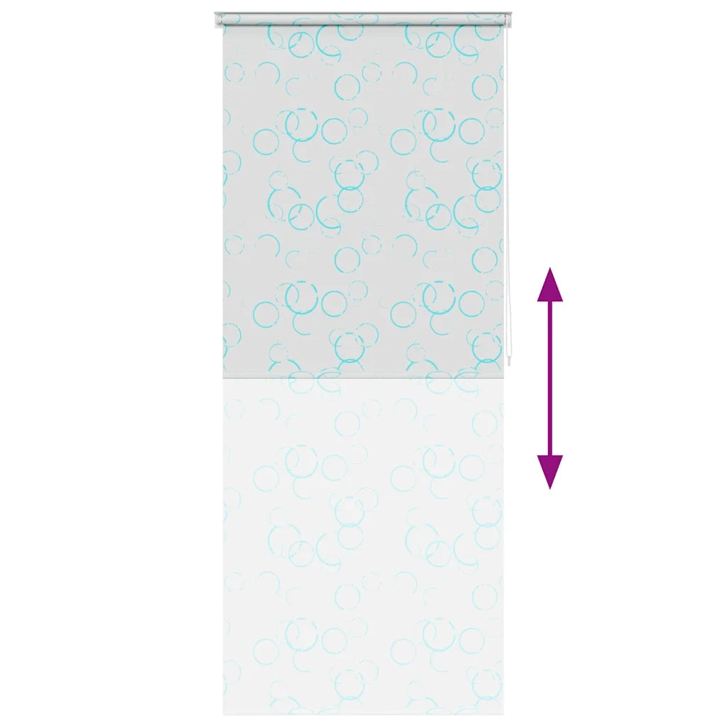 Tenda a Rullo per Doccia 80x240 cm con Motivo a Bolle