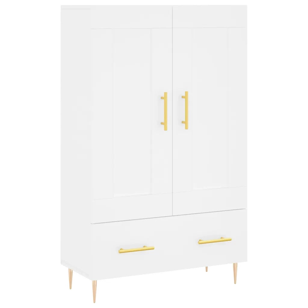 Credenza-Buffet-Armadio da cucina Bianca 69,5x31x115 cm in Legno Multistrato