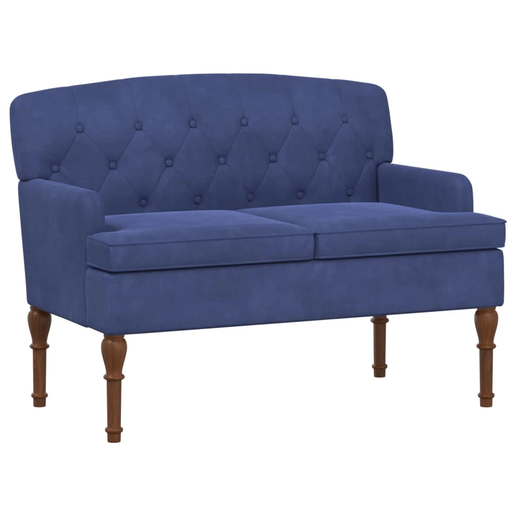 Loveseat con bottoni imbottiti Blu Polizia 111 x 65 x 79 cm 42041855