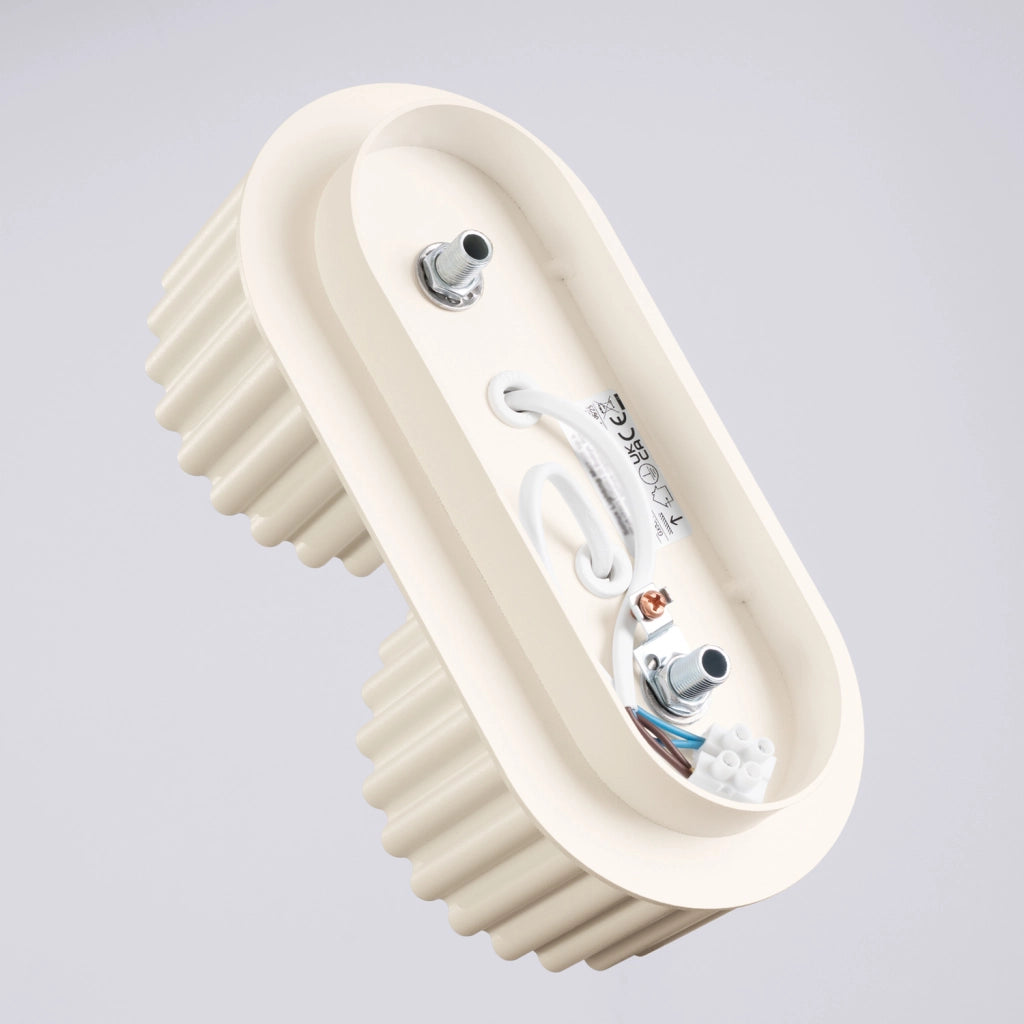 Plafoniera moderna ovale beige 21cm 2xGX53 VISTAO Pure Lume