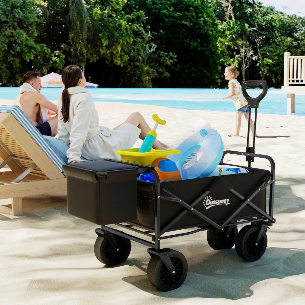 Carrello Pieghevole con Sacchetto Termico ¨C Minimal ¨C Nero