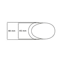 Maniglia su rosetta tonda SAGUATTI  261/45EQ in alluminio argento satinato