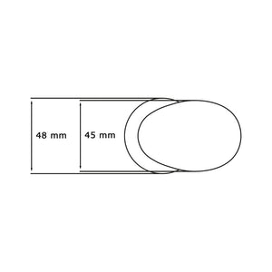 Maniglia su rosetta tonda SAGUATTI  261/45EQ in alluminio argento satinato