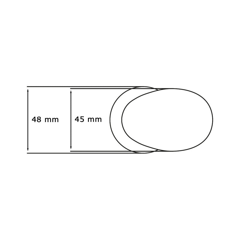 Maniglia su rosetta tonda SAGUATTI  261/45KQ in alluminio bianco lucido