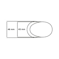 Maniglia su rosetta tonda SAGUATTI  261/45KQ in alluminio bianco lucido