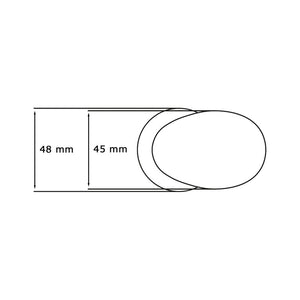 Maniglia su rosetta tonda SAGUATTI  261/45KQ in alluminio bianco lucido