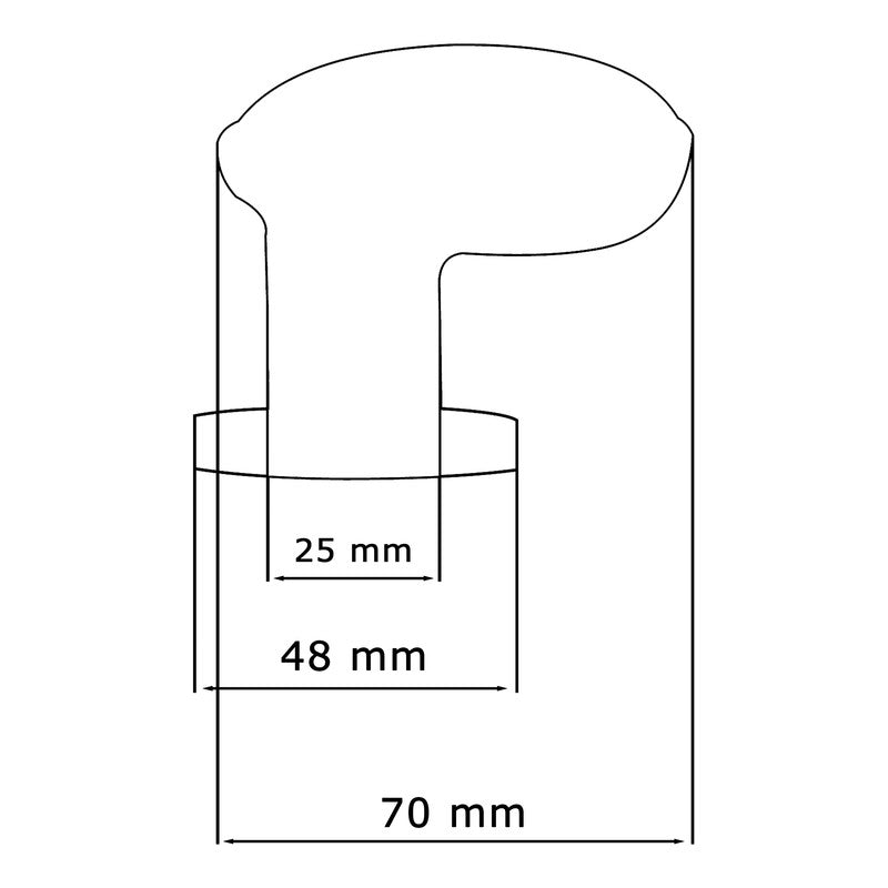 Maniglia su rosetta tonda SAGUATTI  261/45KQ in alluminio bianco lucido