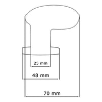 Maniglia su rosetta tonda SAGUATTI  261/45KQ in alluminio bianco lucido