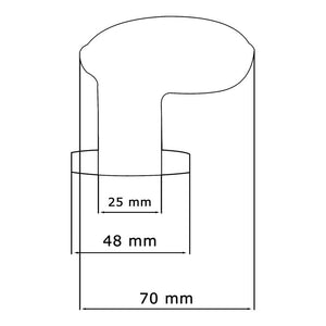 Maniglia su rosetta tonda SAGUATTI  261/45KQ in alluminio bianco lucido
