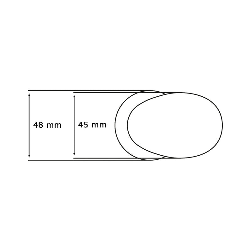 Maniglia su rosetta tonda SAGUATTI  261/45ZQ in alluminio nero opaco