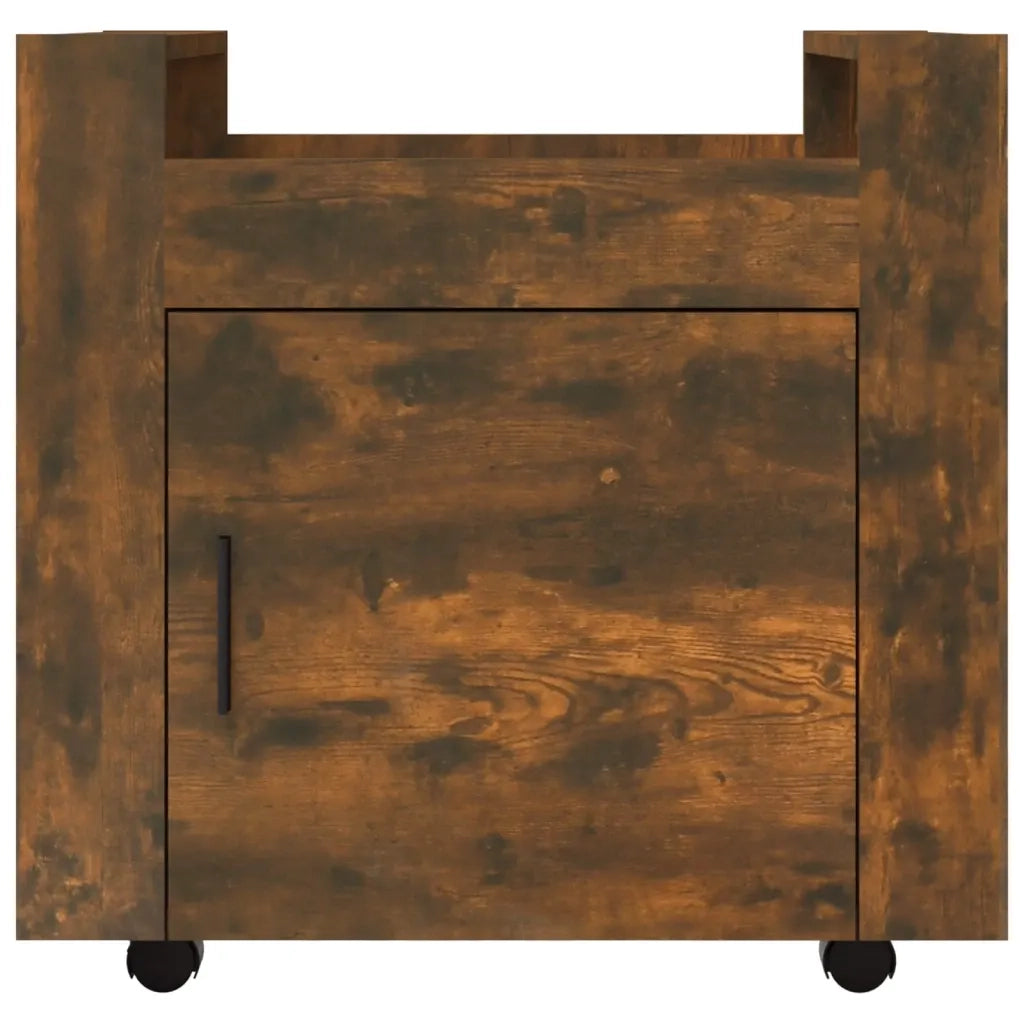 Carrello Scrivania rovere fumo 60x45x60 cm Legno Multistrato 816613