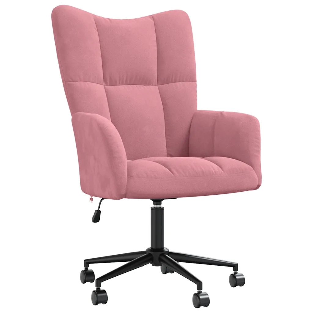 Poltrona | Sedia Relax Rosa in Velluto
