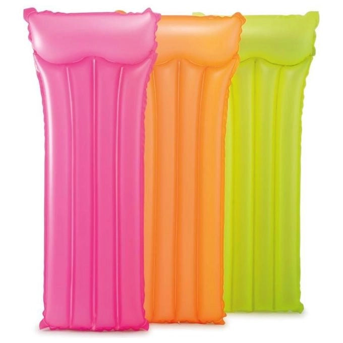 Intex 59717EU Materassino Gonfiabile Mare Piscina 183x76 cm Vinile 2 Camere d'Aria Portata 100 Kg colore Assortiti