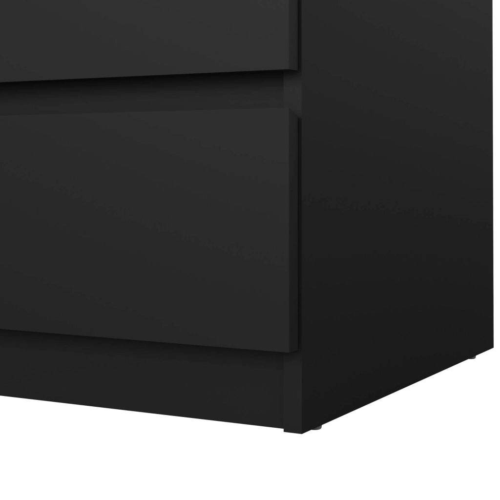 Cassettiera Kajiki, Settimino multiuso, Comò camera da letto, Mobile con cassetti, 77x50 h68 cm, Nero