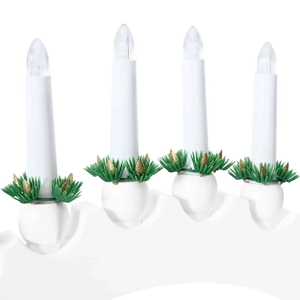 Arco di Candele di Natale con 10 Candele LED Bianco