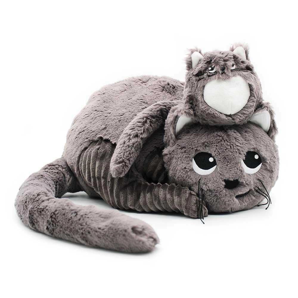 Les Ptipotos - MIAOU THE CAT MUMeBABY BROWN GREY