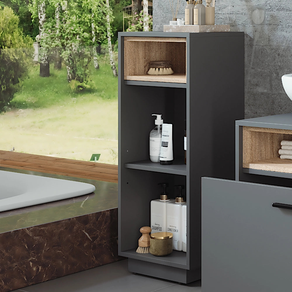 Vicco Armadio intermedio Antracite/Sonoma 38 x 93 cm con 3 scomparti