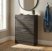 Scarpiera con 2 ante in Legno cm 60x24x80 - GARY