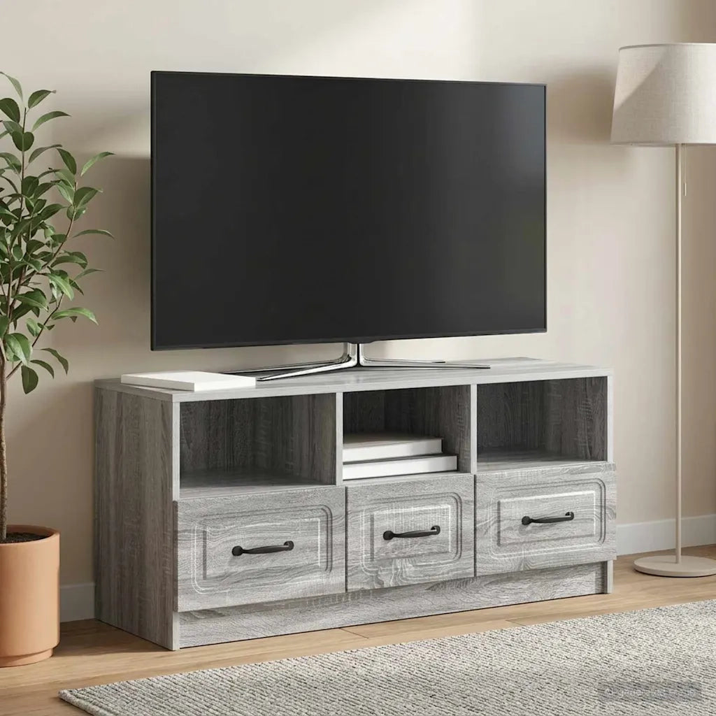 Mobile TV Grigio Sonoma 102 x 34,5 x 47 cm Legno ingegnerizzato 895831