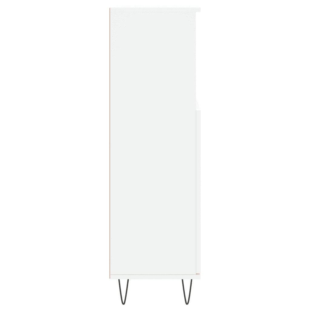 Armadietto da Bagno Bianco 30x30x100 cm in Legno Multistrato 831556