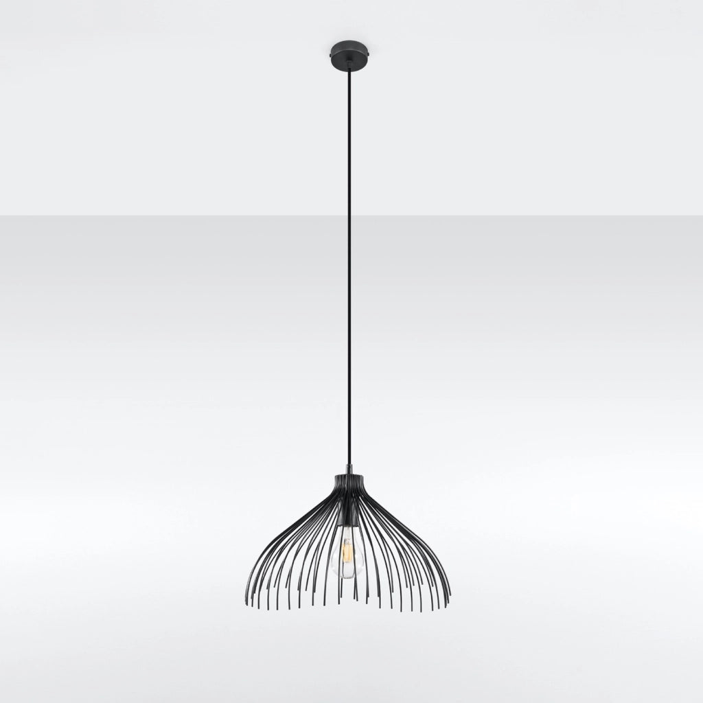 Lampada a sospensione PENERO Pure Lume nera metallo E27