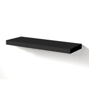 Mensola ARVADA BLACK 60 cm in metallo nero e vetro effetto marmo