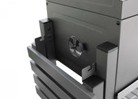 Barbecue a Carbonella 160x65x107,5 h cm in Metallo Nero