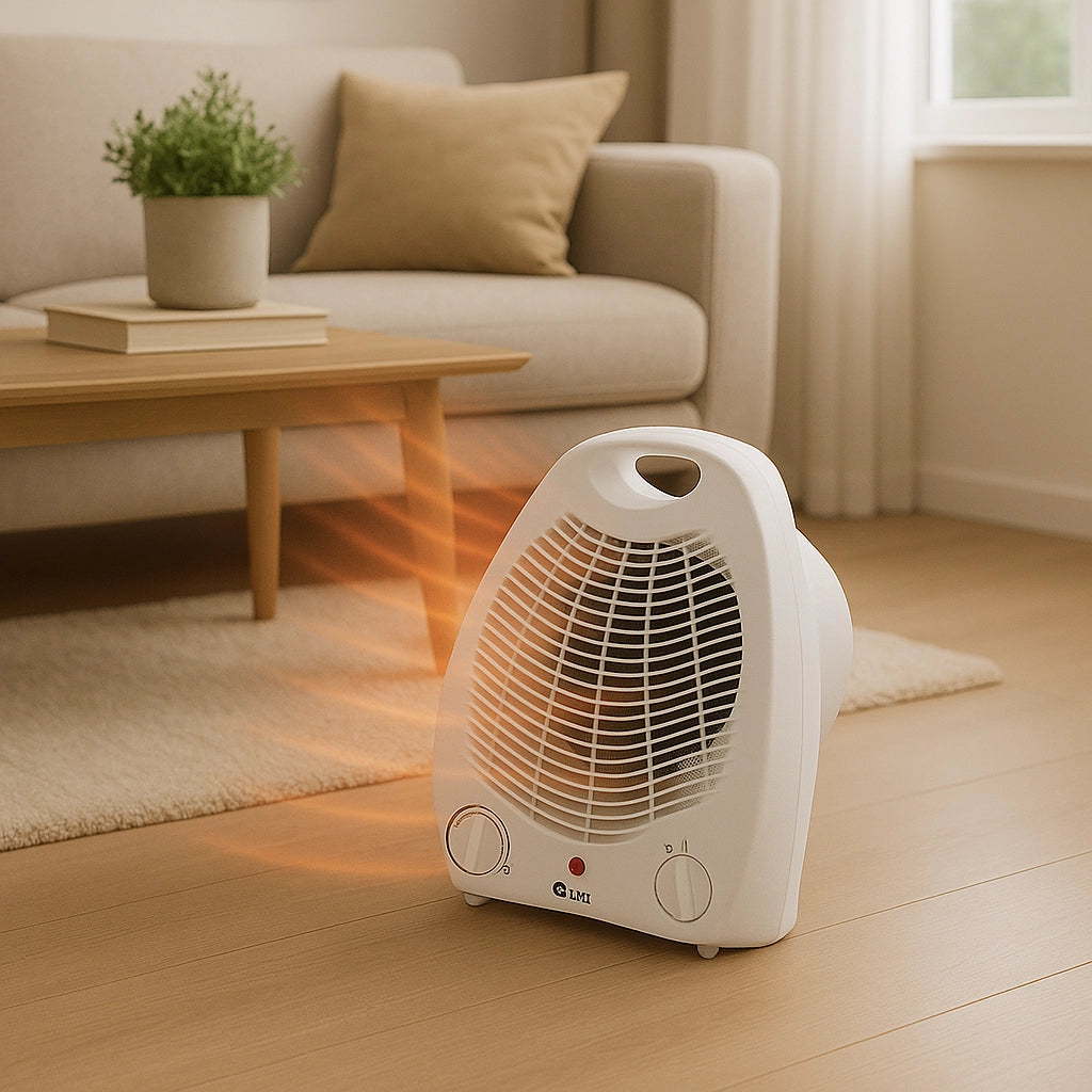 TERMOVENTILATORE STUFA ELETTRICA SCALDA BAGNO 200X125X260MM 1000/2000W