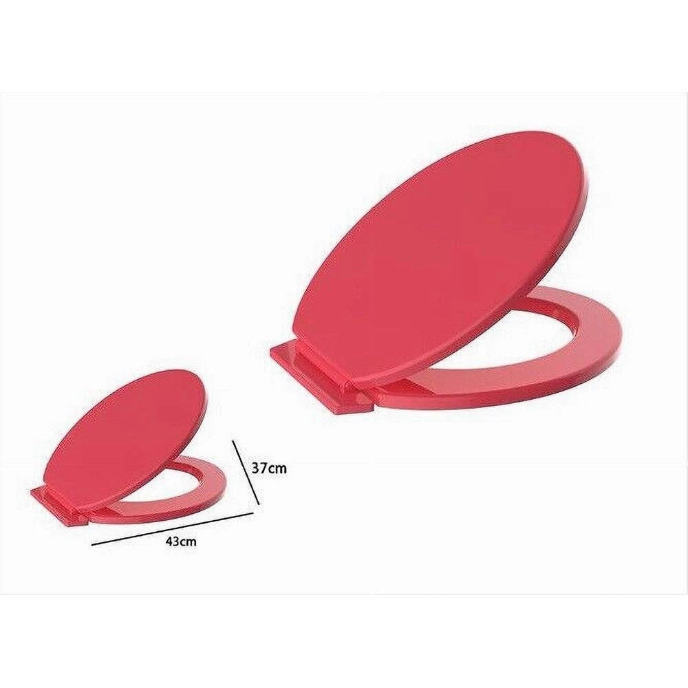 Trade Shop - Copriwater Sedile Coprivaso Wc Water Bagno In Pvc Universale Rosso Corallo 59023 -