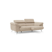 Donatello Divano con sedute allungabili braccioli contenitore e poggiatesta reclinabili in tessuto smacchiabile T23 183 cm beige