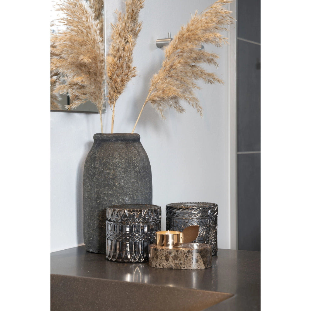 Set di 2 Vasi Decorativi Jars, Blu, Vetro, 9x9x8,5 cm