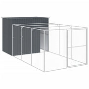 Cuccia per cani con recinto 214 x 457 x 181 cm antracite 02_0043482