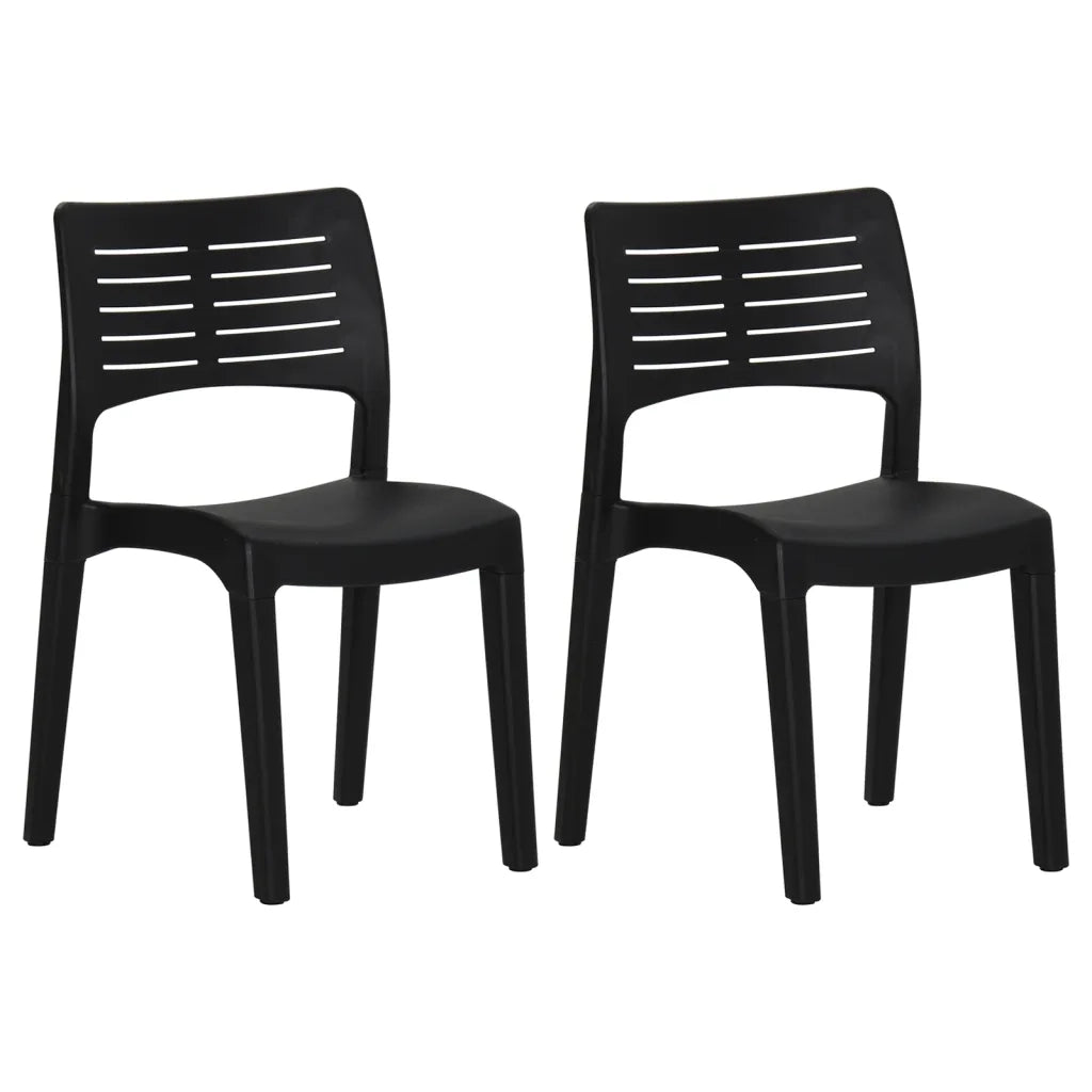 Sedie da Giardino 2 pz in Polipropilene Antracite 317728