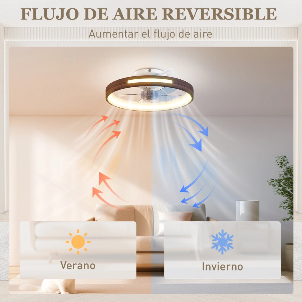 Ventilatore a Soffitto con Luce LED ¨C zephmum ¨C DC 40W Telecomando 6 Velocit¨¤ 3 Colori